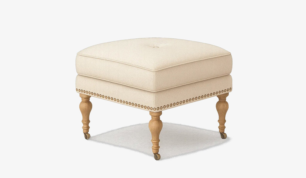 Bellcaster Ottoman - HENDRICKS
