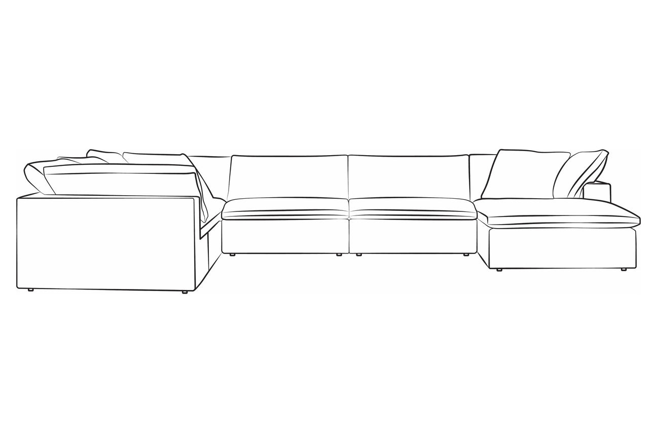 L Sectional w/ Chaise (5pc) - HENDRICKS
