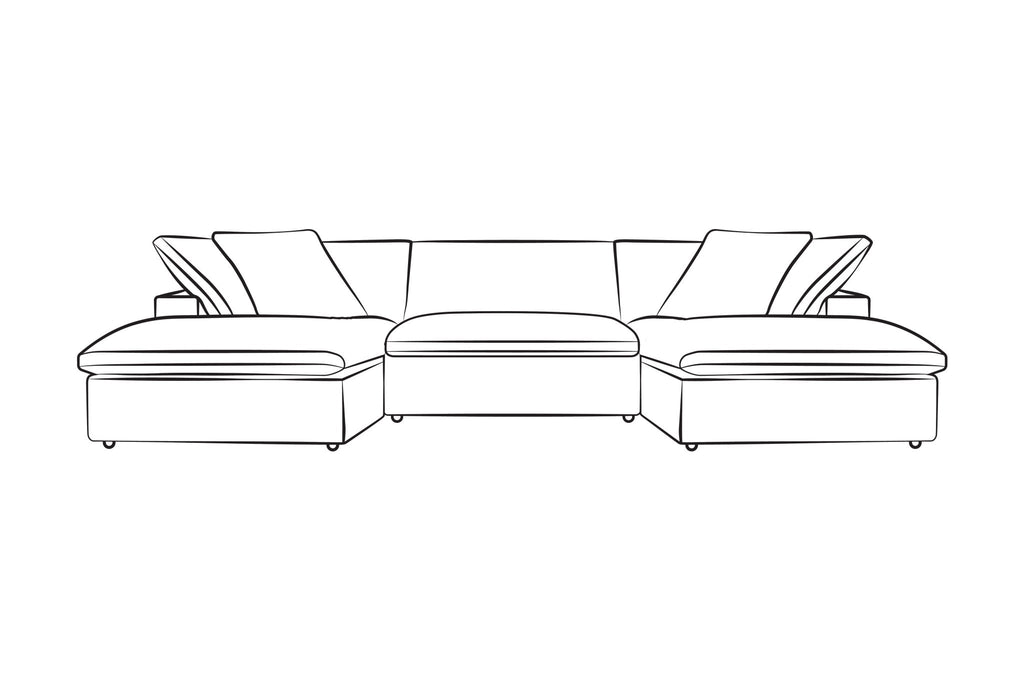 Modular Sofa with Ottomans (5pc) - HENDRICKS