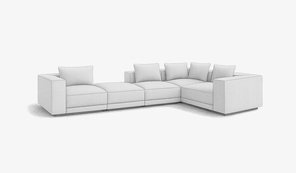 Napoli 10— Ottoman B (2), Block Table Mid (2), Armless (2), Corner - HENDRICKS
