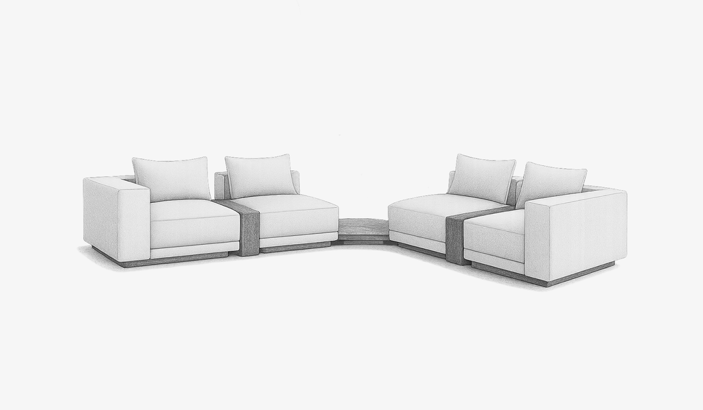 Napoli 12— Ottoman B (2), Block Table Mid (2), Armless (2), Corner (Copy) (Copy) - HENDRICKS