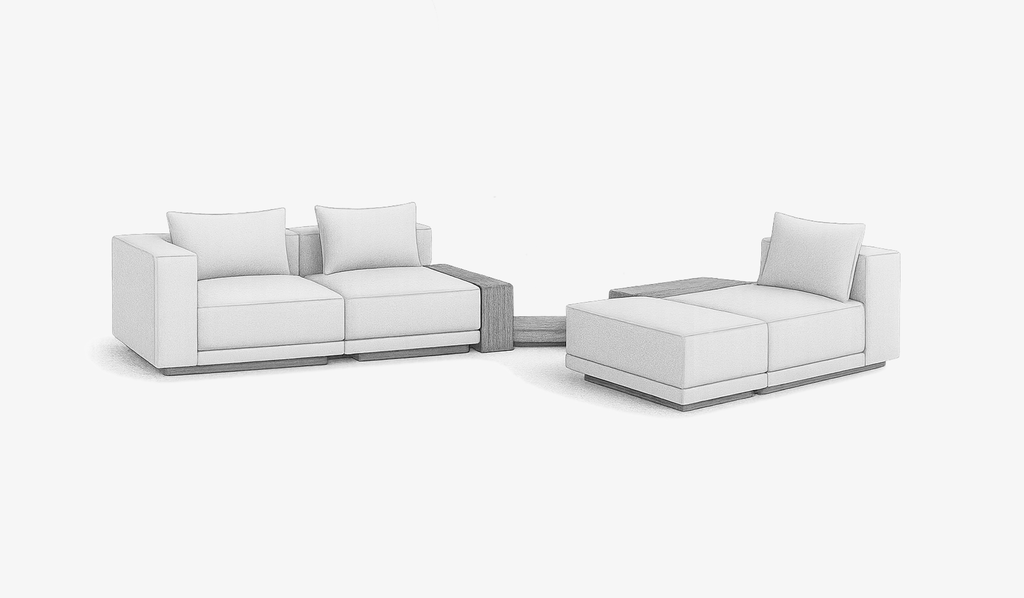 Napoli 13— Ottoman B (2), Block Table Mid (2), Armless (2), Corner (Copy) (Copy) (Copy) - HENDRICKS