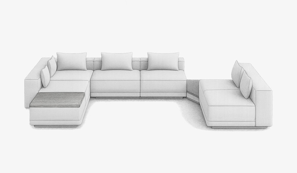 Napoli 17— Ottoman B (2), Block Table Mid (2), Armless (2), Corner (Copy) (Copy) - HENDRICKS