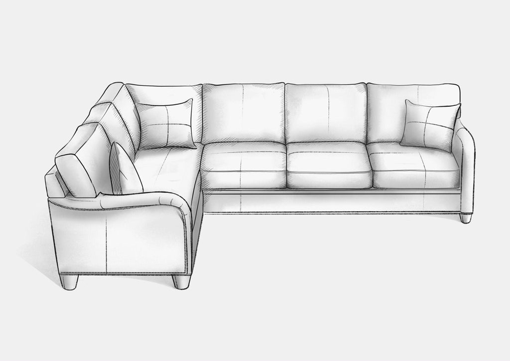 English Arm Extended L Sectional - HENDRICKS