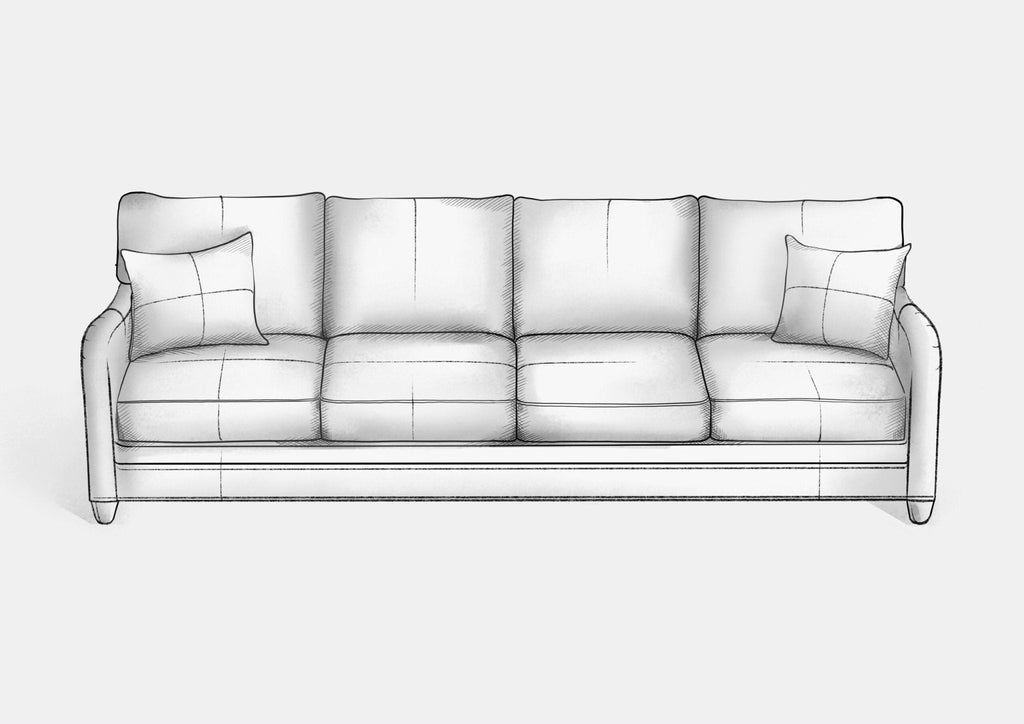 English Arm Extended Sofa - HENDRICKS