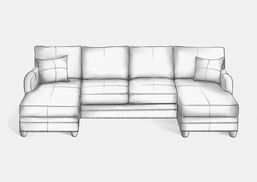 English Arm U Sofa - HENDRICKS