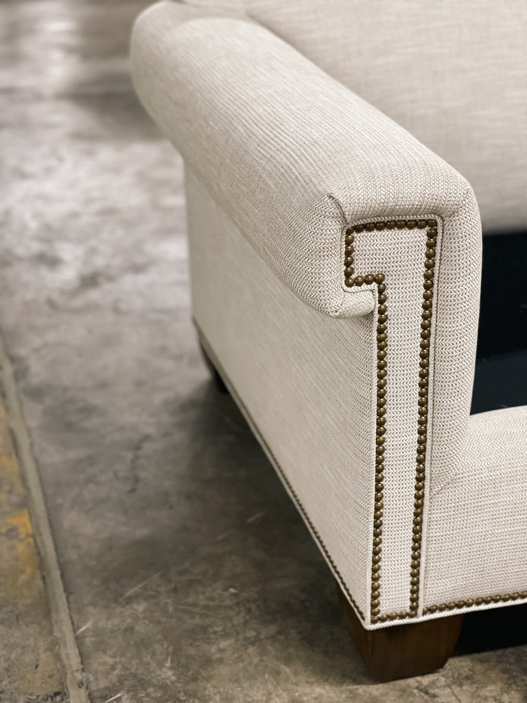 Greek Key Arm Extended L Sectional w/ Chaise - HENDRICKS