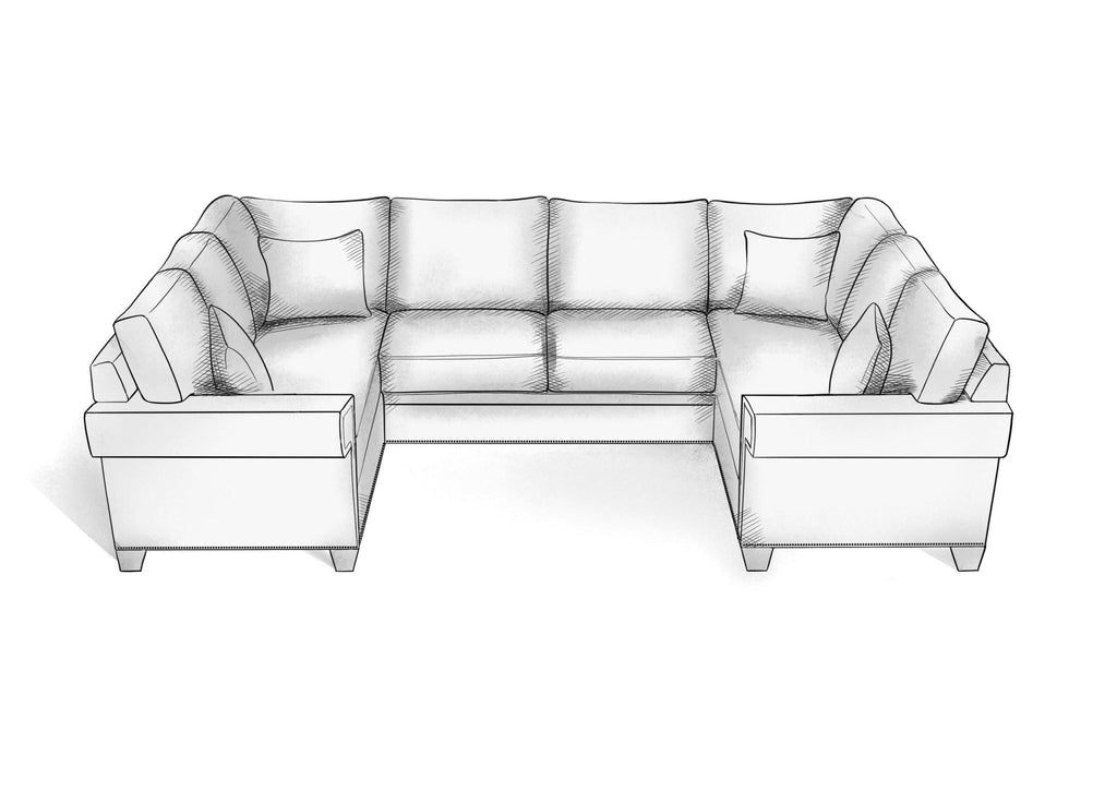Greek Key Arm U Sectional - HENDRICKS