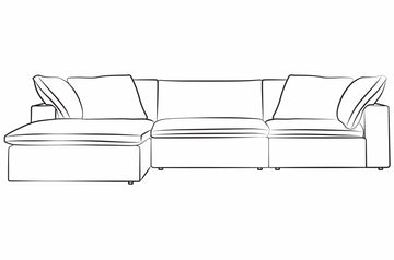 L Sofa Chaise (3pc) - HENDRICKS