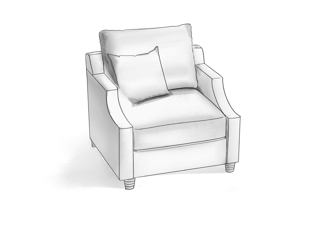 Scoop Arm Chair - Hendricks Fine Furniture | Luxury Upholstery Craftsmen