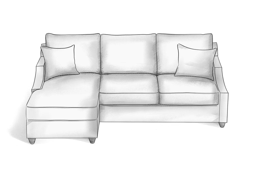 Scoop Arm L Sofa - Hendricks Fine Furniture | Luxury Upholstery Craftsmen