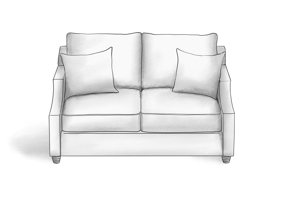 Scoop Arm Loveseat - Hendricks Fine Furniture | Luxury Upholstery Craftsmen