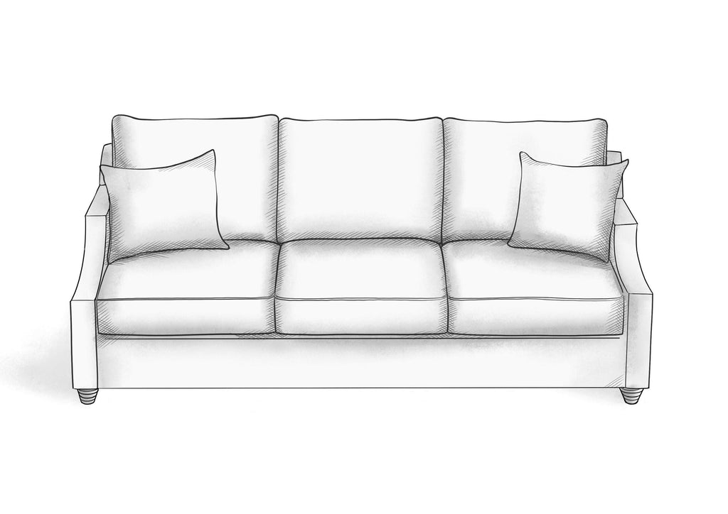 Scoop Arm Sofa - Hendricks Fine Furniture | Luxury Upholstery Craftsmen