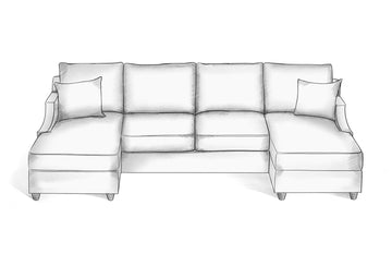 Scoop Arm U Sofa - HENDRICKS