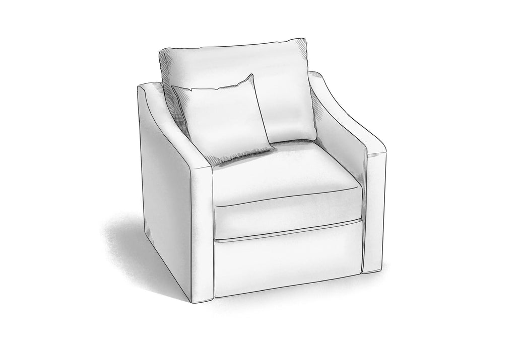 Slope Arm Chair - Hendricks Fine Furniture | Luxury Upholstery Craftsmen