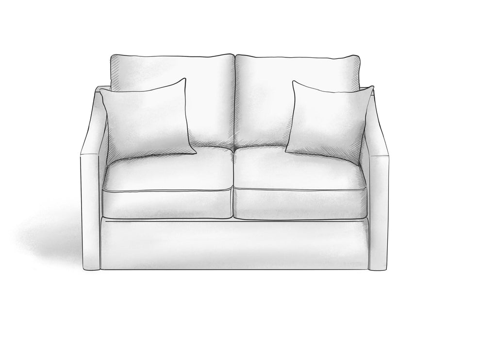 Slope Arm Loveseat - Hendricks Fine Furniture | Luxury Upholstery Craftsmen