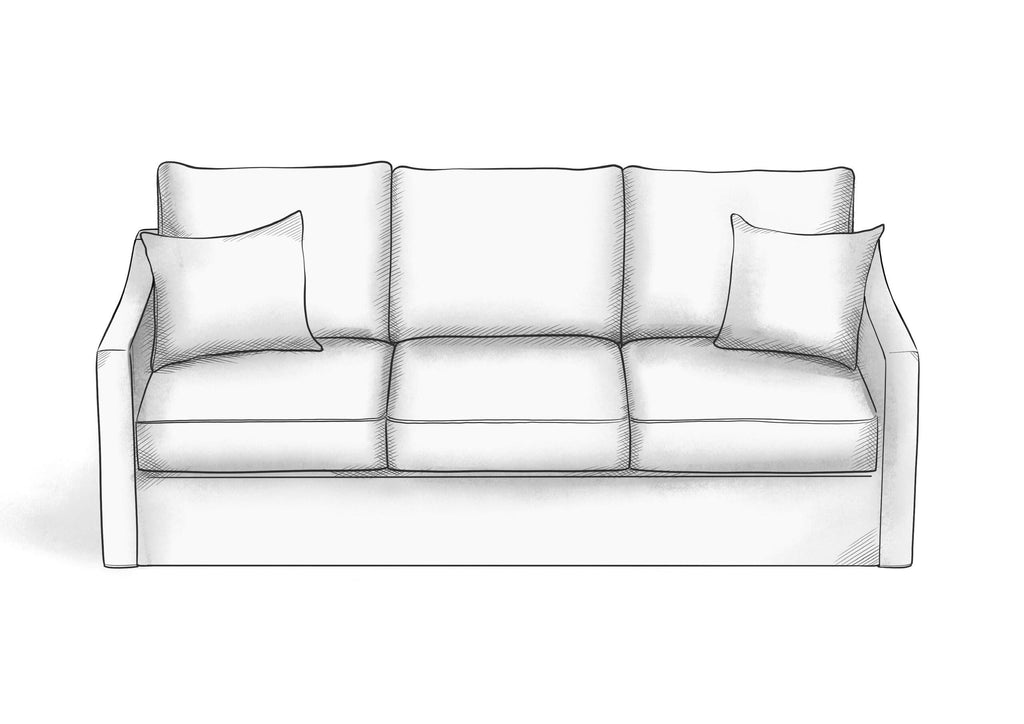 Slope Arm Sofa - Hendricks Fine Furniture | Luxury Upholstery Craftsmen