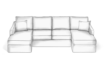 Slope Arm U Sofa - Hendricks Fine Furniture | Luxury Upholstery Craftsmen
